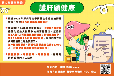 肝功能異常防治懶人包-遠離肝病威脅，贏回彩色人生!
